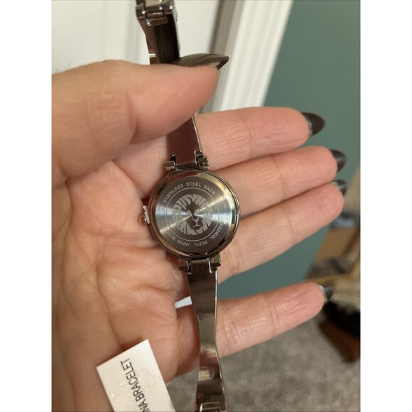 Anne Klein Bracelet Watch Two-Tone Silver Gold Roman Numeral Crystal Classic NWT main image 4